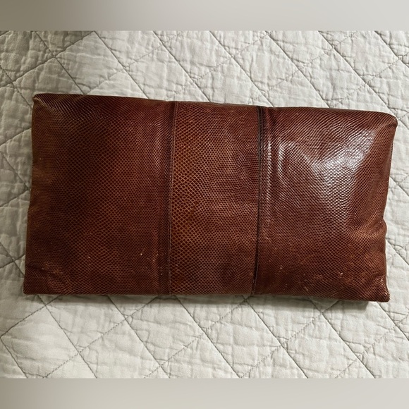 Vintage Ruth Saltz Genuine Lizard Skin With Tags Clutch Magnetic Closure VGUC - Picture 6 of 13